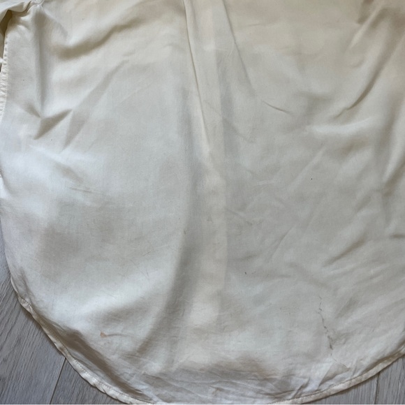 Everlane The Washable 100% Silk Relaxed Shirt Button Up Cream (Size 0) preppy - Picture 11 of 13